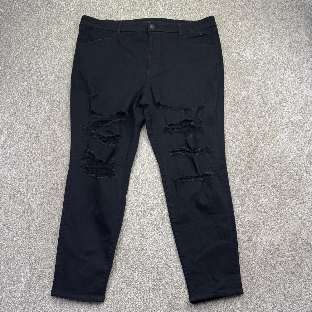 American Eagle Black Jeans Curvy Hi Rise Jegging Womens 24 Regular